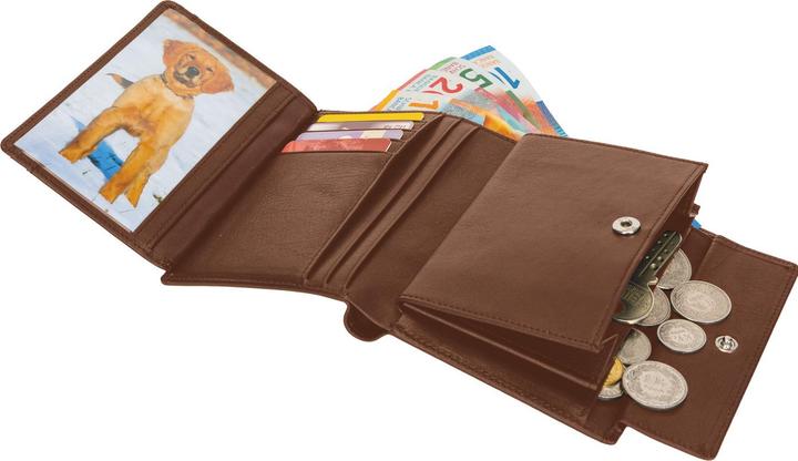 Actual product image Welltravel Leather wallet with RFID protection, brown