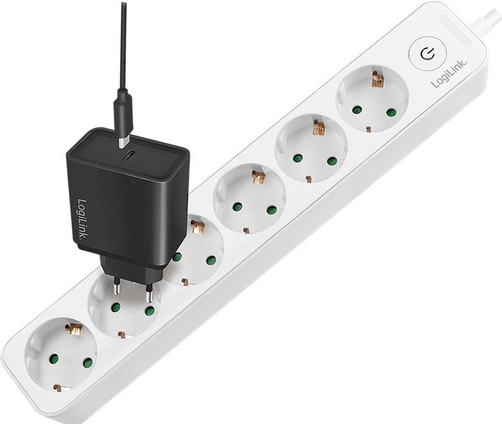 Produktbild LogiLink 6x CEE 7/3 max. (6 x, CEE 7/3, 1.50 m)