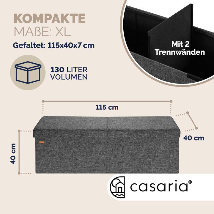 Produktbild Casaria Sitztruhe mit Stauraum (115 cm)