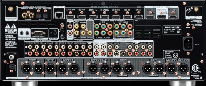 Actual product image Marantz AV 7706 *black* 11.2 Channel Network AV Preamplifier
