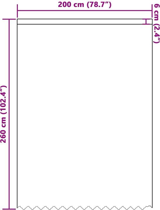 Produktbild vidaXL Lichtfilternde Vorhänge (200 x 245 cm)