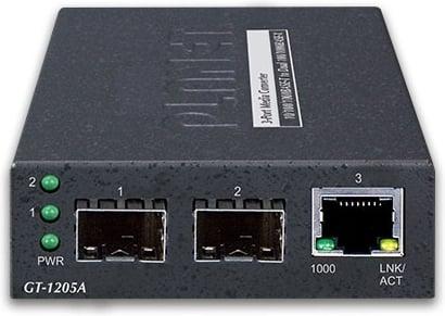 Produktbild Planet Web Smart Medienkonverter SFP 1-Port 10/100/1000Base-T - 2-Port Gigabit SFP