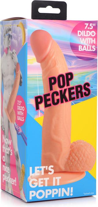 Actual product image Pop Peckers Poppin Dildo 19 cm - Beige