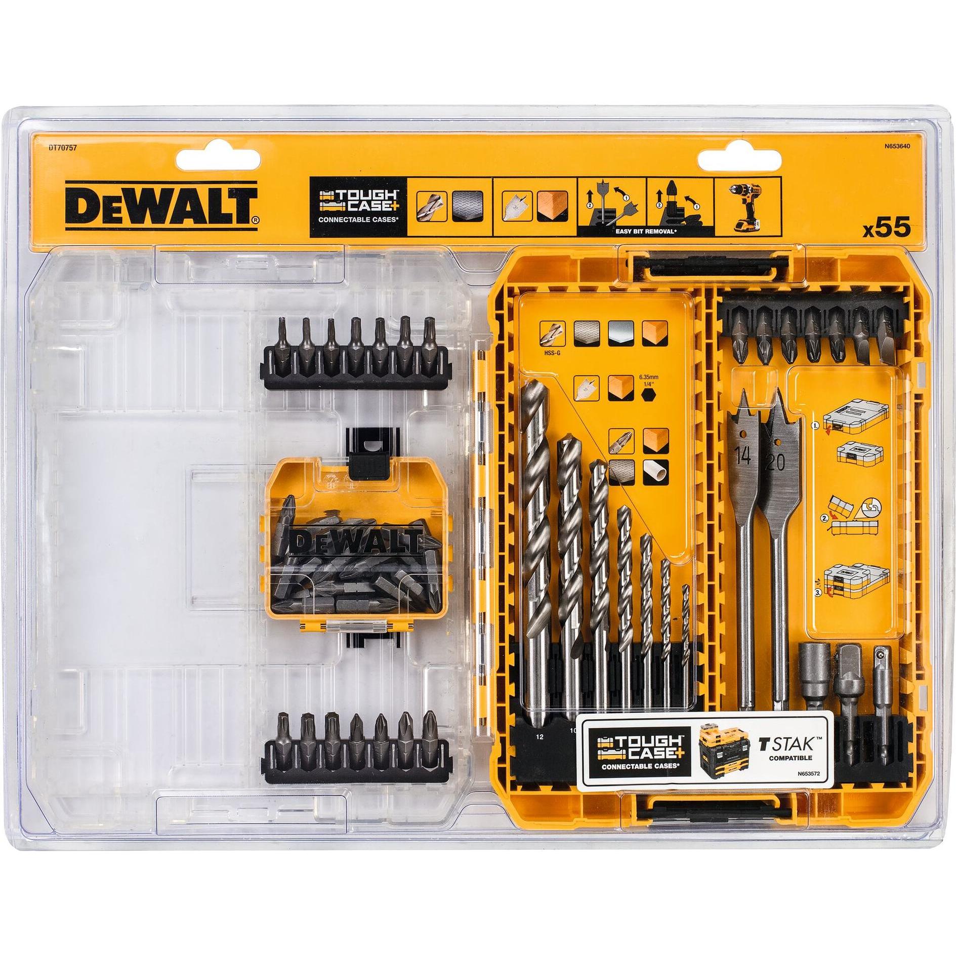 Thumbnail - DeWalt, Bohrereinsatz, drill and drill set 55 pcs (10 mm, 12 mm, 3 mm, 4 mm, 5 mm, 6 mm, 8 mm)