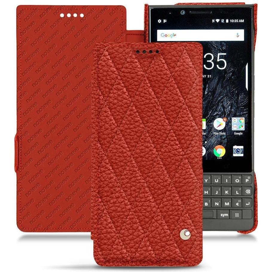 Noreve Lederschutzhülle horizontal (Blackberry KEY2), Smartphone Hülle, Orange