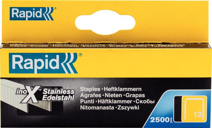 Produktbild Rapid Typ 13 Feindrahtklammer 8 mm Edelstahl (2500 x)