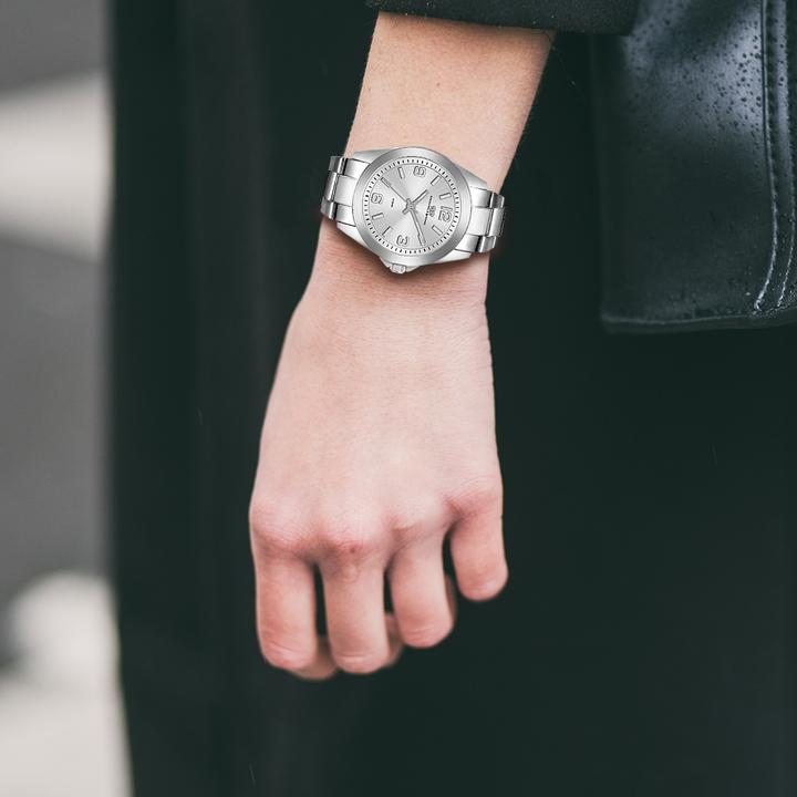 Immagine prodotto Orologio al quarzo da donna Majestia in acciaio inox argento - 32444 (Orologio da polso analogico, 37.50 mm)