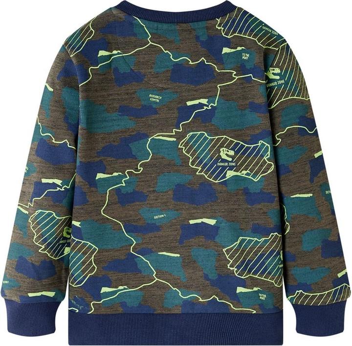 Actual product image VidaXL Children's sweatshirt dark khaki melange 92,Material: 80 (92)