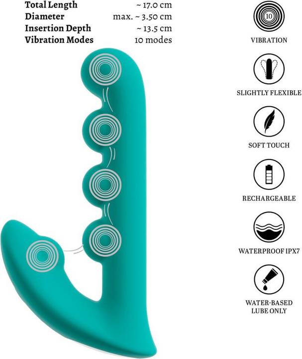 Actual product image Beau Coeur SYLORA Unique Beads Vibrator