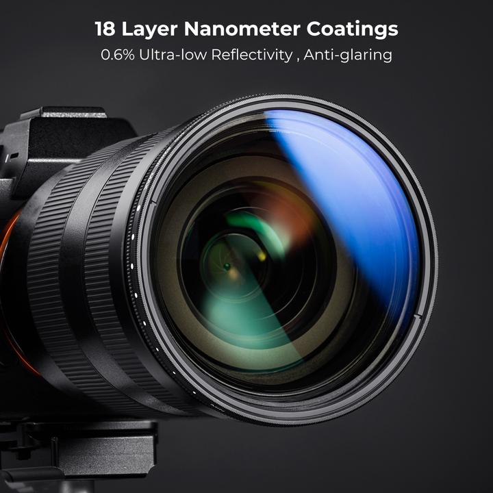 Immagine prodotto K&F Concept 77MM Variable ND2-ND2000 Lens Filter (1-11 Stops) 18 Multi-Layer Blue Coatings (C Series) (77 mm, Filtri grigi)