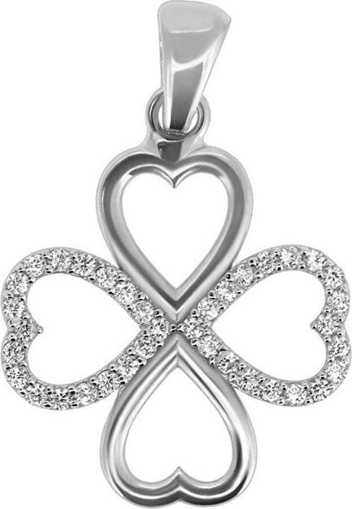 Image du produit Brilio Silver - Silver four-leaf clover for good luck PENT092 (Argent)