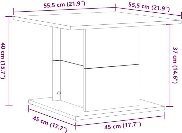 Image du produit VidaXL Table basse (55,5 x 55,5 x 40 cm)