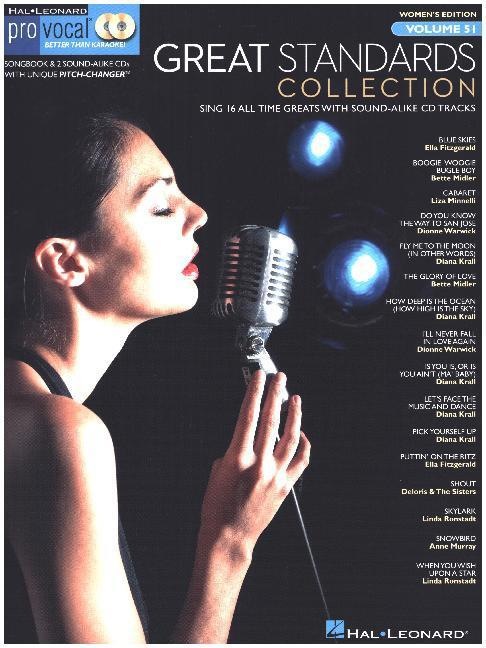 Actual product image Pro Vocal Women/'s Edition - Great Standards Collection, w. 2 Audio CDs (English)