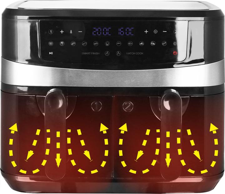 Actual product image Emerio Double hot air fryer