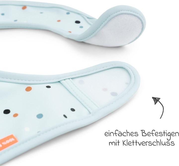 Image du produit Done by Deer Bavoirs avec velcro Lot de 2 Elphee Bleu