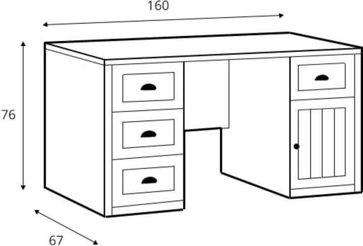 Actual product image Konsimo Lemas (160 x 76 x 67 cm)