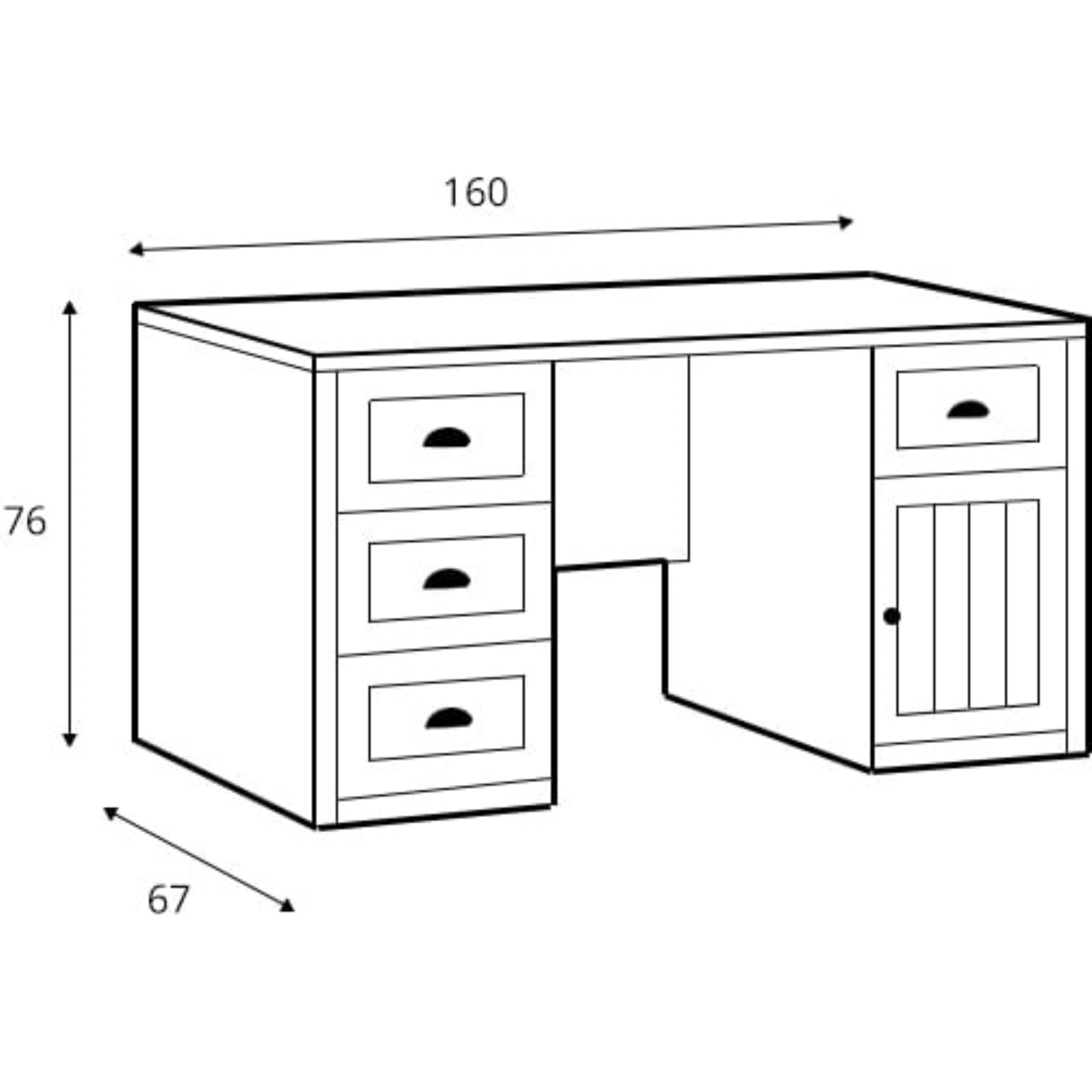 Thumbnail - Konsimo, Schreibtisch, Lemas (160 x 76 x 67 cm)
