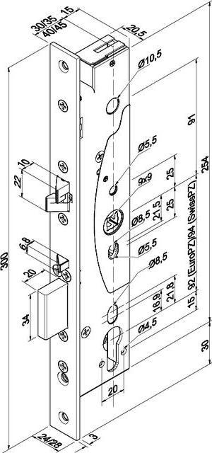 Produktbild effeff EFF 509X202PZ-----1 SI-Schloss MotorausfÃ¼hrung 12-24V