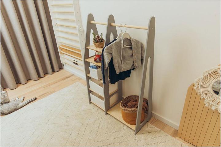 Actual product image Duck Woodworks Children's wardrobe with shelves