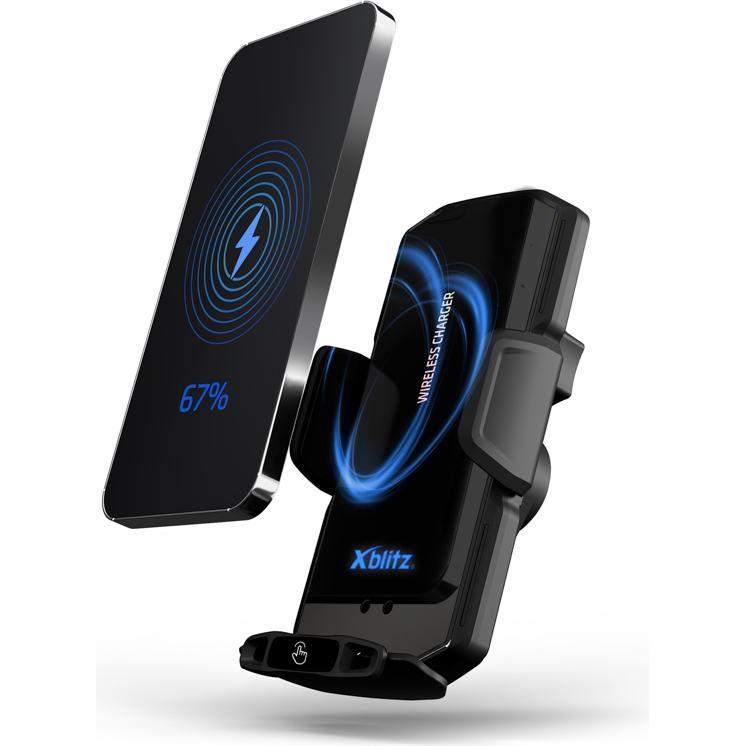 Xblitz Automat. Uchwyt Samochod. Z ładowaniem Fx2, Adattatore per auto, Nero