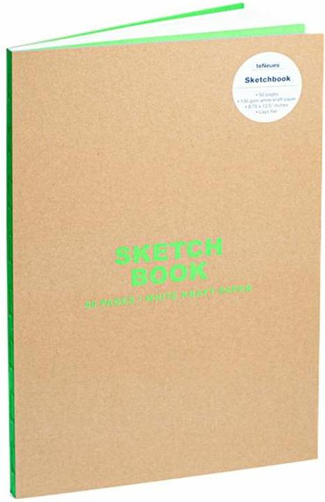 Kraft and Green Sketchbook (A4, Blanko, Harter Einband)
