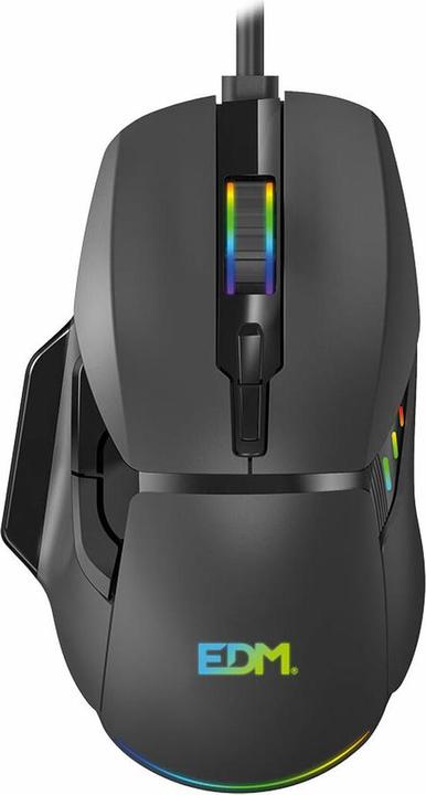 Actual product image EDM LED gaming mouse 07753 for players Black 7200 dpi (Cable)