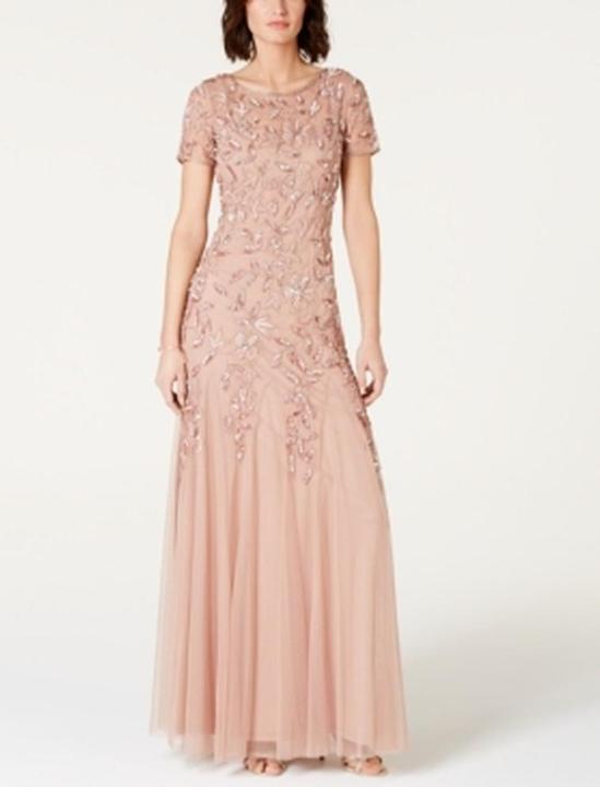 Image du produit Adrianna Papell Robe Godet Perle Fleurie (34)