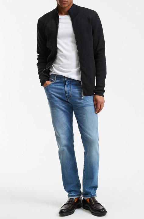 Actual product image La Redoute Collections Signature Merino Wool Cardigan with Zipper (L)