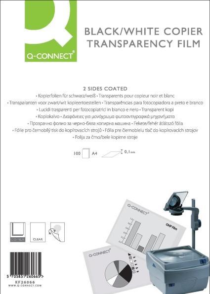 Produktbild Q-Connect Transparentfolien für Kopierer (100 g/m², 1x)