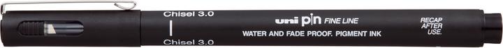Produktbild Uni-ball Fineliner PIN Chisel 3.0, Keilspitze, schwarz (Black, Schwarz, 1x)