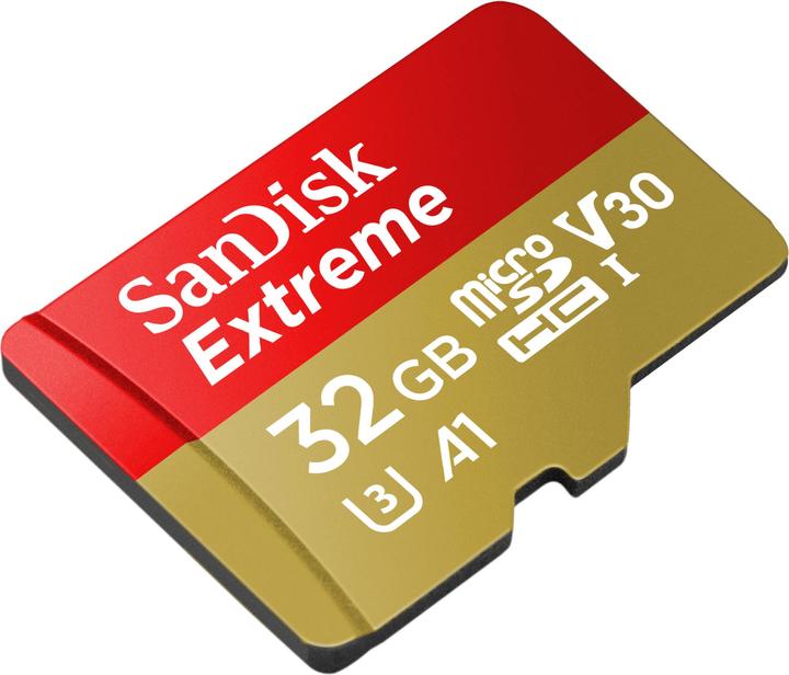 Productafbeelding SanDisk microSDHC Action SC 32GB Extr.100MB A1 (32 GB, microSDHC, U3, UHS-I)