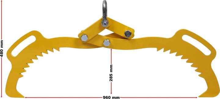 Immagine prodotto Wiltec Pinza forestale professionale per tronchi d'albero e tronchi fino a Ø620 mm e massimo 1000 kg. 1000 (420 mm)