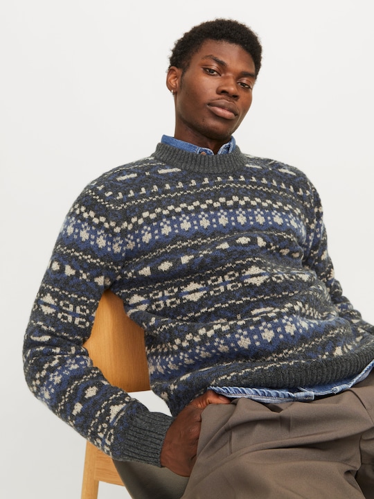 Produktbild Jack & Jones All Over Print Strickpullover Strickpullover (M)