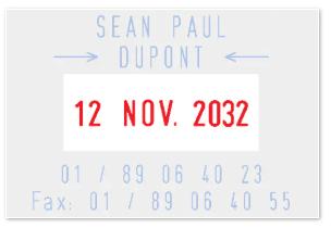 Actual product image Colop Word and date stamp 2360 set 4 pieces