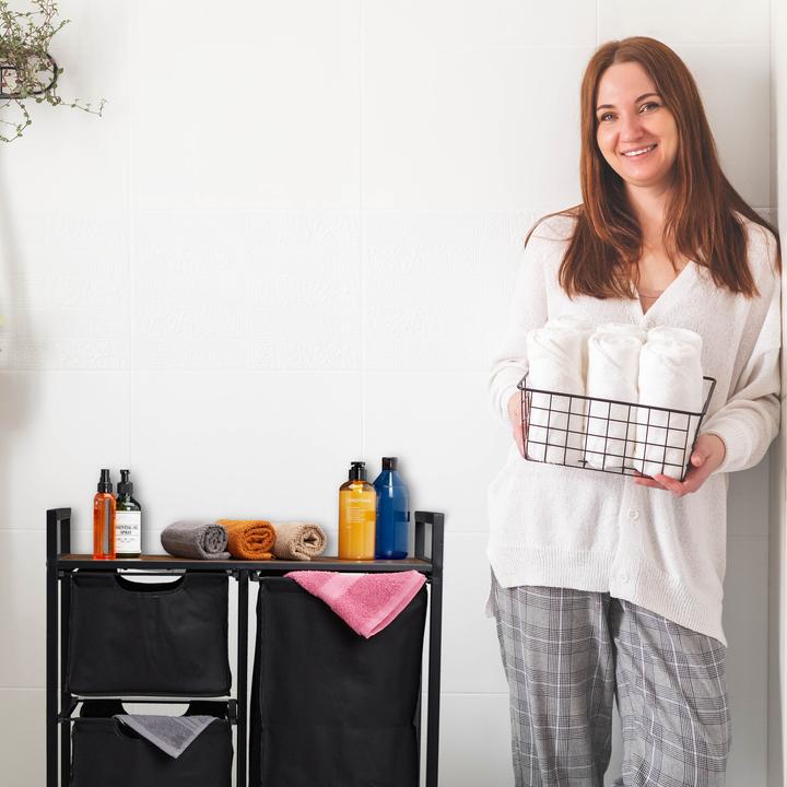 Actual product image Relaxdays Wäschekorbregal