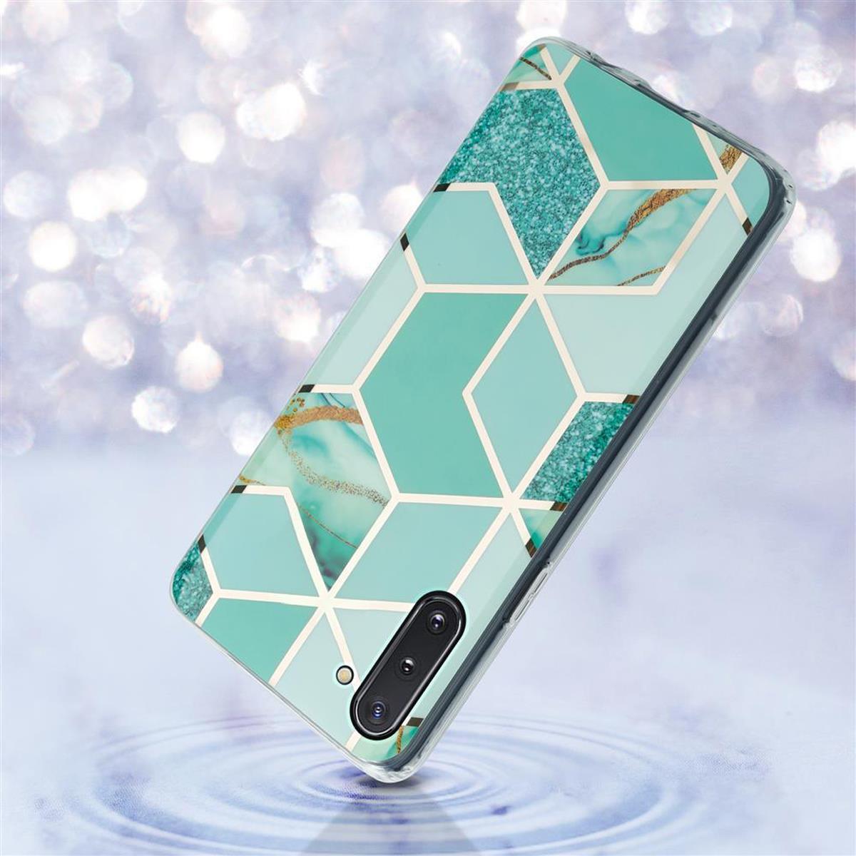 Thumbnail - Cadorabo IMD TPU Bunter Marmor Cover (Samsung Galaxy Note 10), Smartphone Hülle, Grün