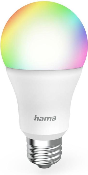 Produktbild Hama Smarte WLAN-LED-Lampe, E27, Matter, 9W, RGBW, für Sprach-/App-Steuerung (E27, 806 lm, 1 x)