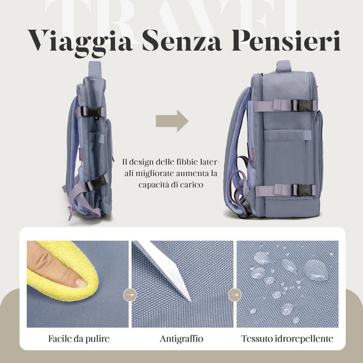 Produktbild Only-Bags.Store Handgepäck Rucksack Leichtes Laptopfach & Diebstahlsicherung