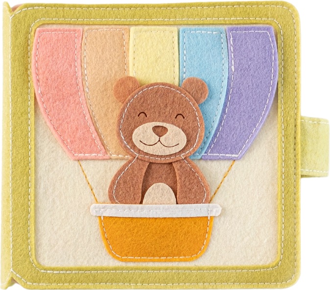 Birnelino Mini Felt Book - Ours et le ballon d'air chaud
