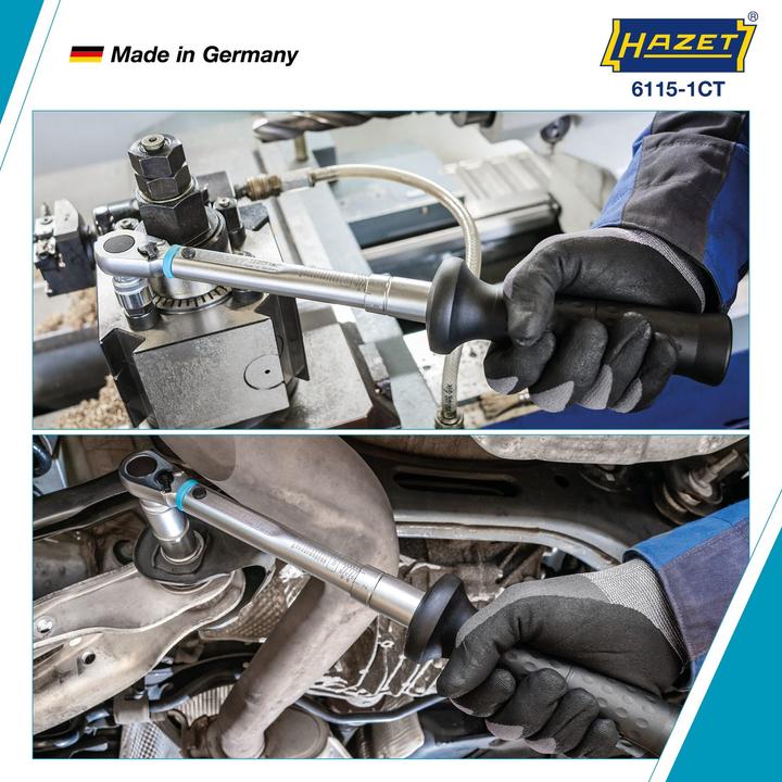 Produktbild HAZET Drehmomentschlüssel ∙ US-STANDARD 6115-1CT ∙ Nm min-max: 27.1 - 135.6 Nm ∙ lbf min-max: 20 - … (3/8", 27.10 Nm, 135.60 Nm)