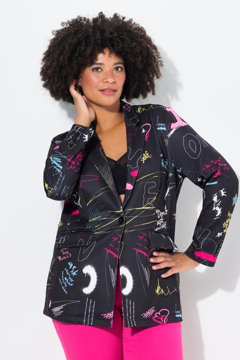 Produktbild Angel of Style Blazer, Scribbledruck, Revers, farbiges Futter (46)