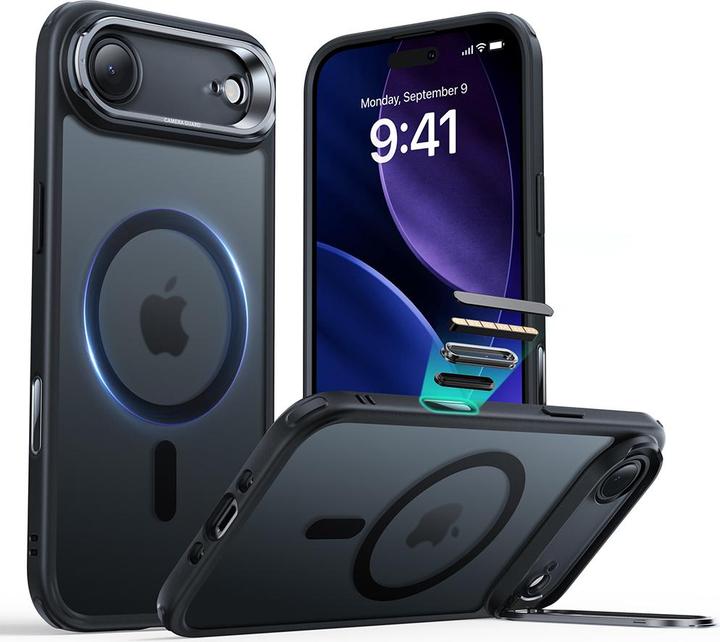 Image du produit ESR - Classic Hybrid HaloLock Kickstand - iPhone 17 Air - Frosted Black (Apple iPhone 17)