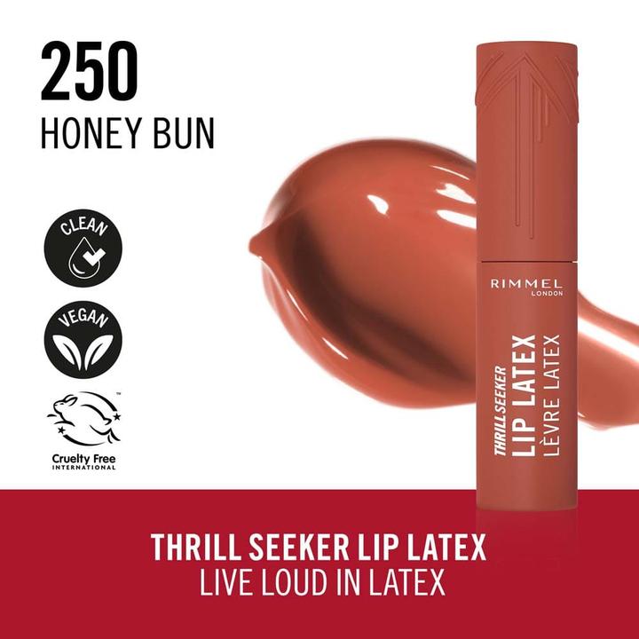 Produktbild Rimmel London Rimmel Thrill Seeker Lip Latex 250 Honey Bun Ultra-Smooth Finish (250 Honey Bun)