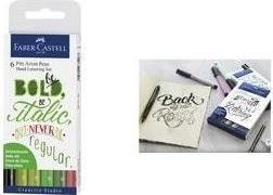Produktbild Faber-Castell Pitt Art Pen Handlettering (Grün, 6 x)