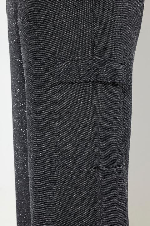 Actual product image Miamoda traight fit cargo pants with glitter effect (44)