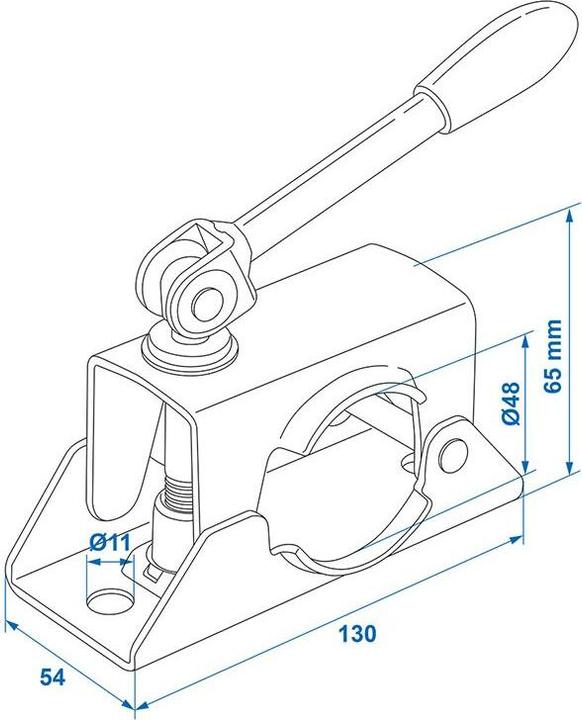 Image du produit ProPlus Collier de serrage avec levier rabattable pour roue d'appui