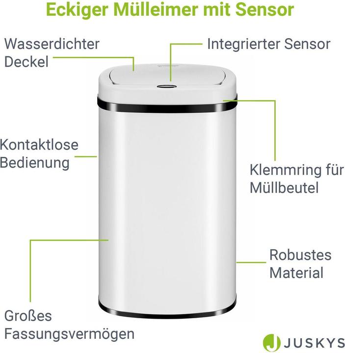 Produktbild Juskys Automatischer Mülleimer mit Sensor (60 l)