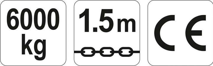 Immagine prodotto Yato Paranco professionale a cricchetto 6000 kg YT-58967 paranco a catena 6 tonnellate blocco puleggia