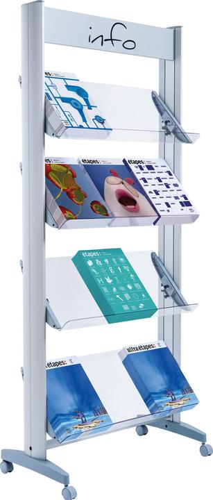 Actual product image kaiserkraft Mobile metal brochure stand (A4)