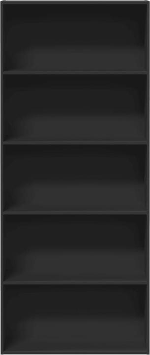 Produktbild VidaXL Bücherregal Bücherschrank Standregal Raumteiler Schwarz Holzwerkstoff (80 x 30 x 189 cm)